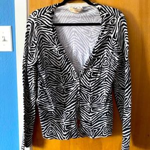 Michael Kors zebra print cardigan